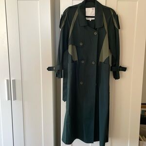 Kenzo two tone green trench